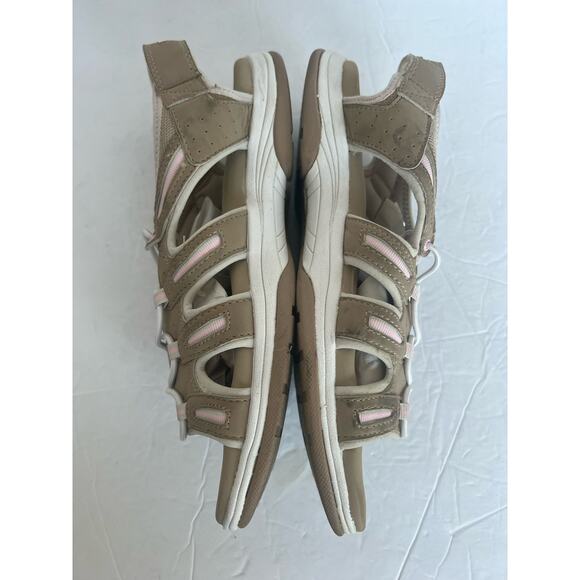 Ryka Grotto Hiking Fisherman Tan & Pink Square Toe Strappy Water Sandals Sz 11W - Picture 4 of 11